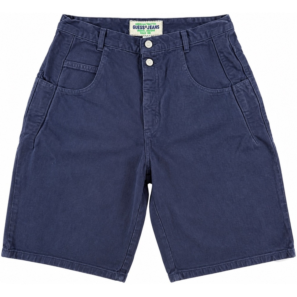 Vintage Guess Jeans Mens 33 Navy Blue Denim Shorts American Tradition 90s USA